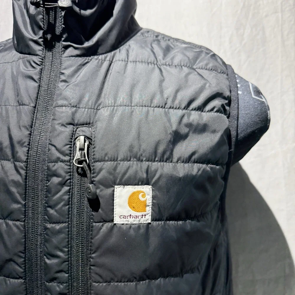 Carhartt Vest Mens M Black Rain Defender Insulated Puffer Work Wear - Picture 2 of 11